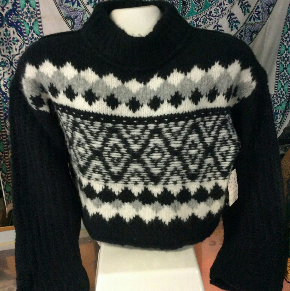 Free People Alpine Crop Sweater NWT